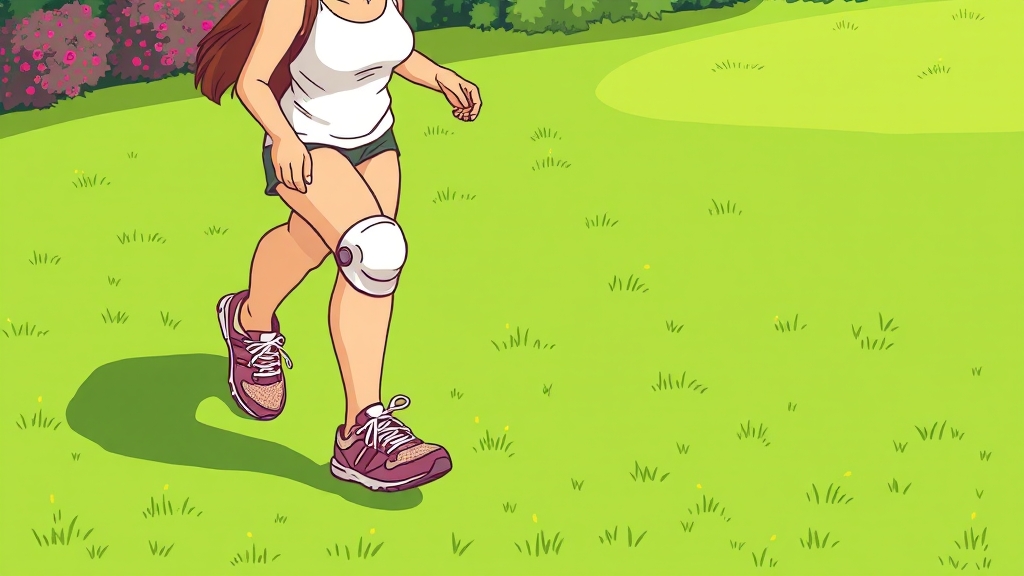 무릎 걷기 운동이란? (cartoon 스타일)