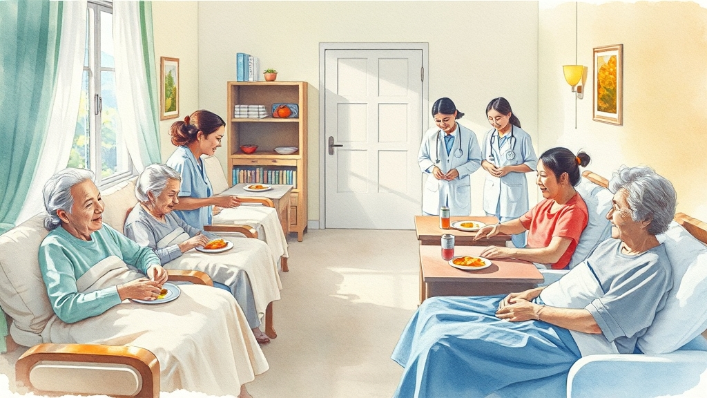 요양병원 선택, 핵심은? (watercolor 스타일)