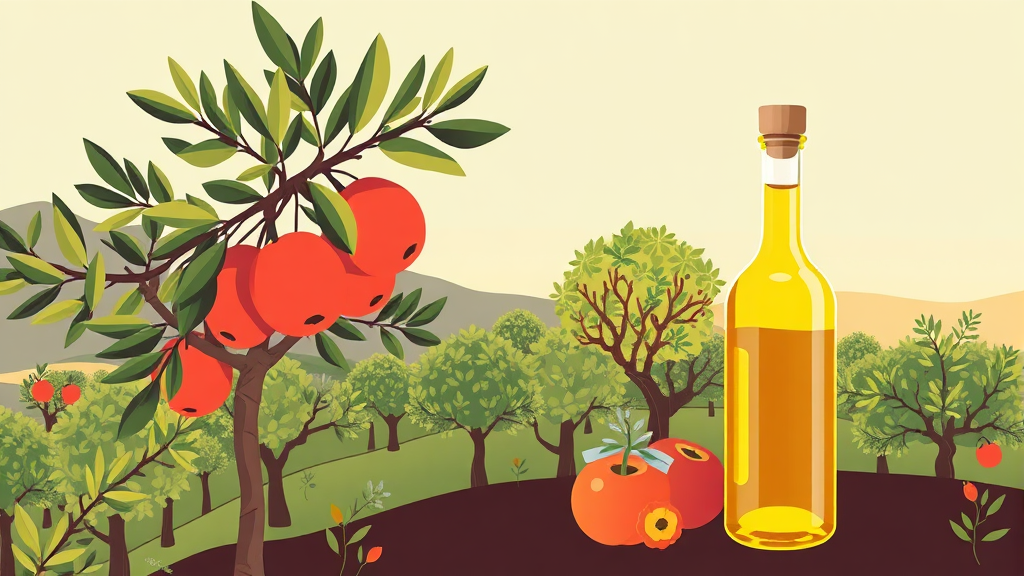 올리브 오일 및 식초 선택 가이드 (illustration 스타일)