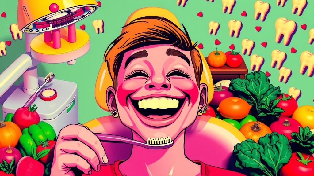 잇몸 염증 재발 방지 생활습관 (popart 스타일)