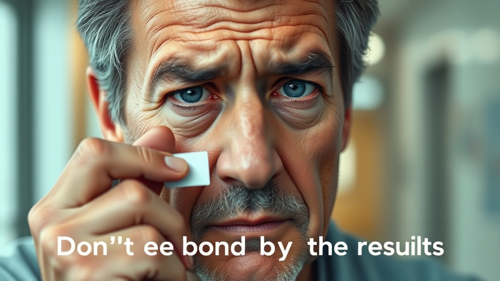 남성 갱년기 테스트기 사용 시 주의사항 (realistic 스타일)