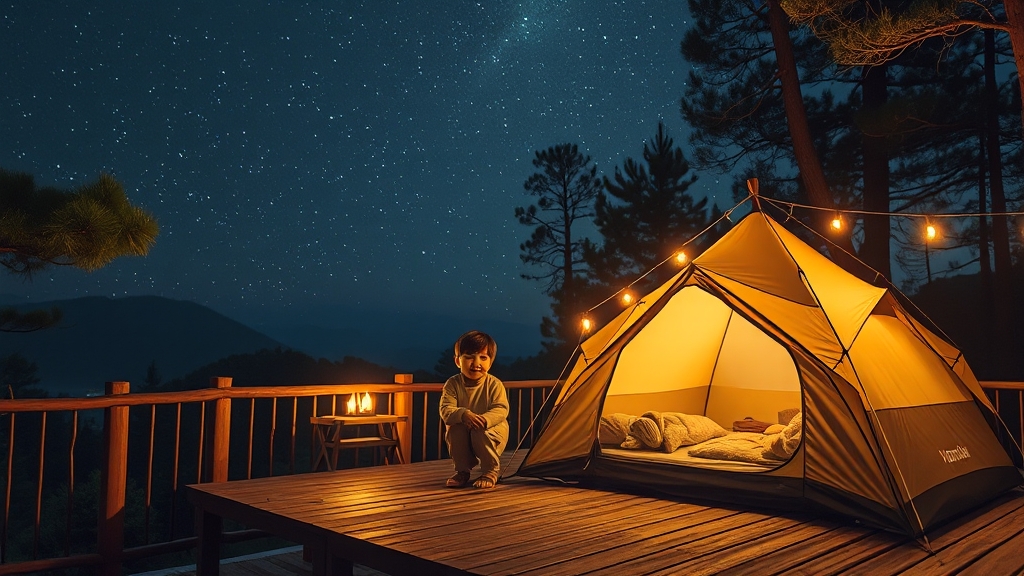 캠핑장 시설 및 사이트 정보 (realistic 스타일)