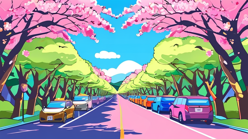 방문객을 위한 필수 정보: 주차 및 교통 안내 (cartoon 스타일)