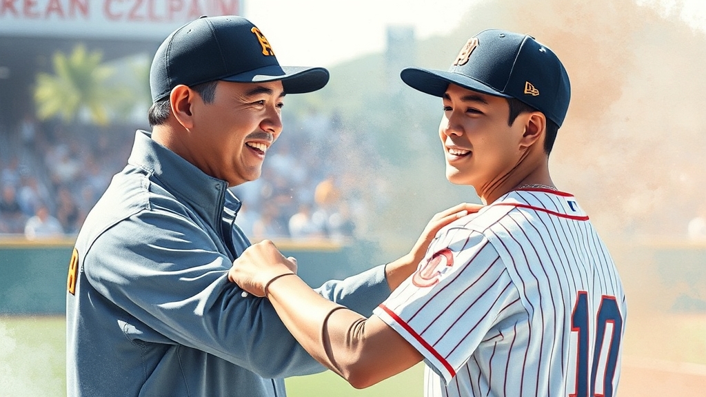 김경문 감독의 믿음과 리더십 (watercolor 스타일)