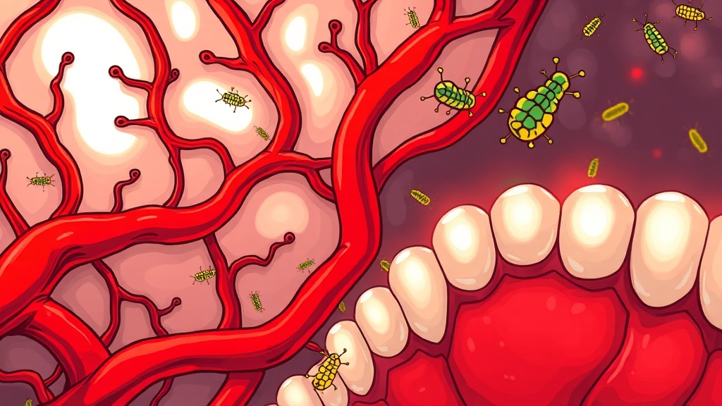 잇몸병, 전신 건강까지 위협? (cartoon 스타일)