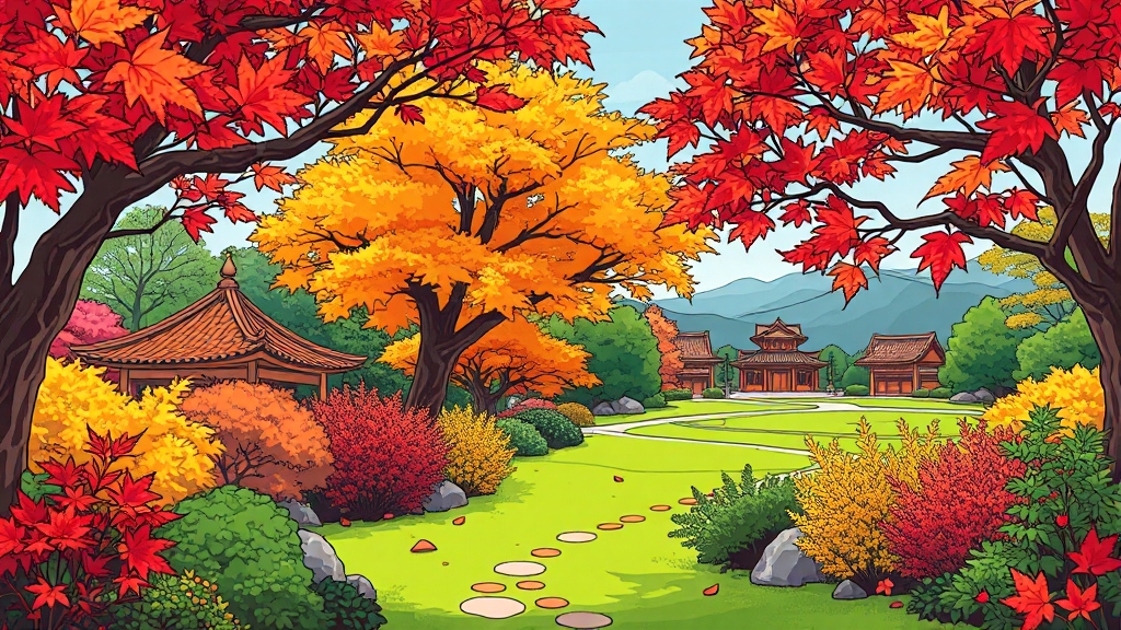 화담숲, 잊지 못할 추억을 만드세요! (cartoon 스타일)