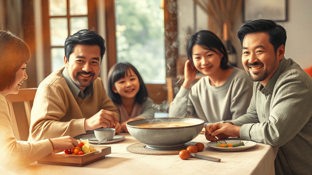 따뜻한 토란국 한 그릇 (watercolor 스타일)