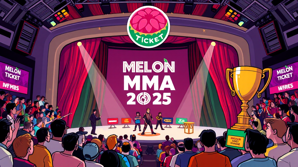 MMA 2025 티켓팅 정보 (cartoon 스타일)