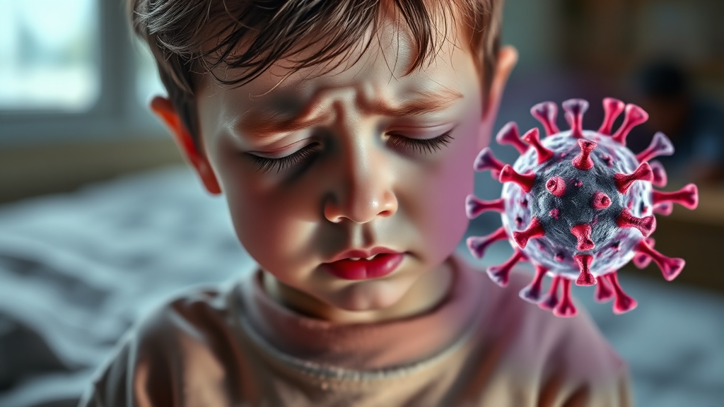 독감 증상과 빠른 진단 중요! (realistic 스타일)