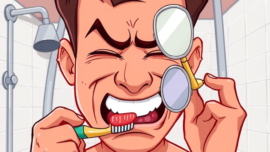 잇몸 건강, 스스로 확인하기 (cartoon 스타일)