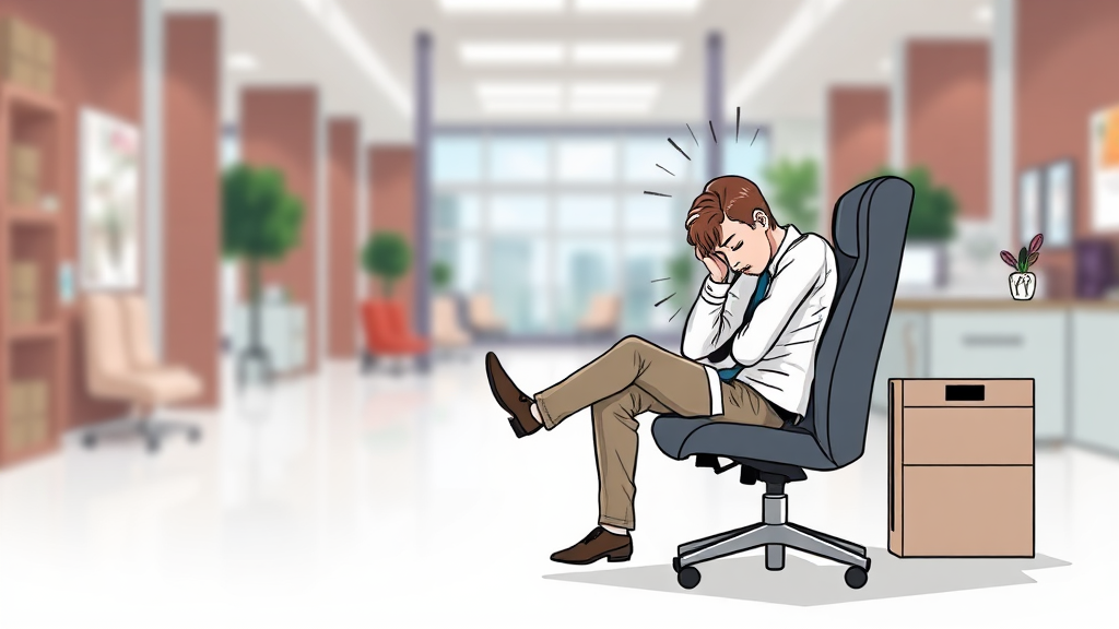 번아웃 자가 진단 (illustration 스타일)