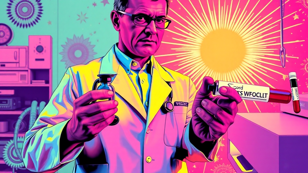 기관지염 진단 방법과 검사 과정 (popart 스타일)