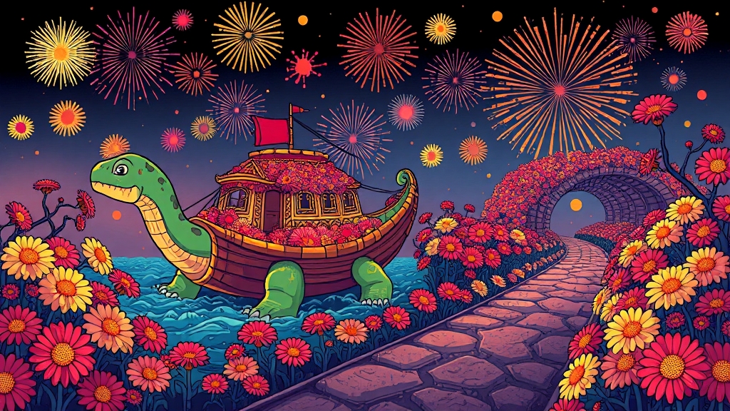 주요 국화 전시 (cartoon 스타일)