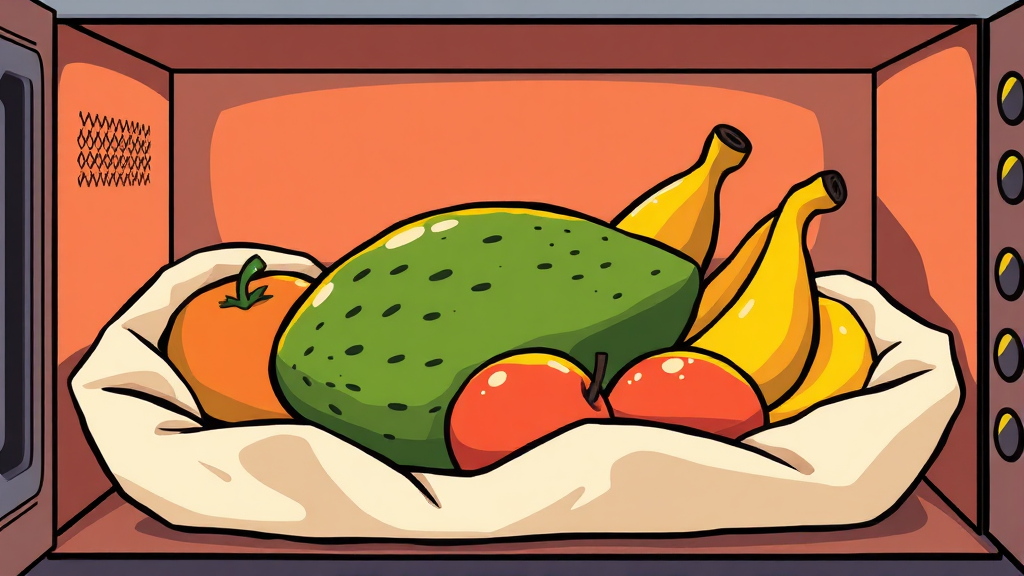 아보카도 후숙, 기다림 없이 맛있게 먹는 방법 (cartoon 스타일)