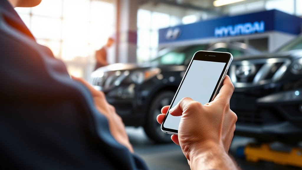 현대차 서비스센터 예약 방법 (realistic 스타일)