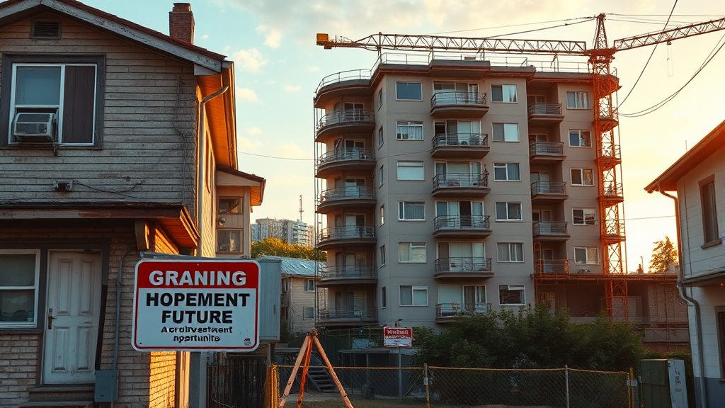 재개발 투자 시 고려사항 (realistic 스타일)