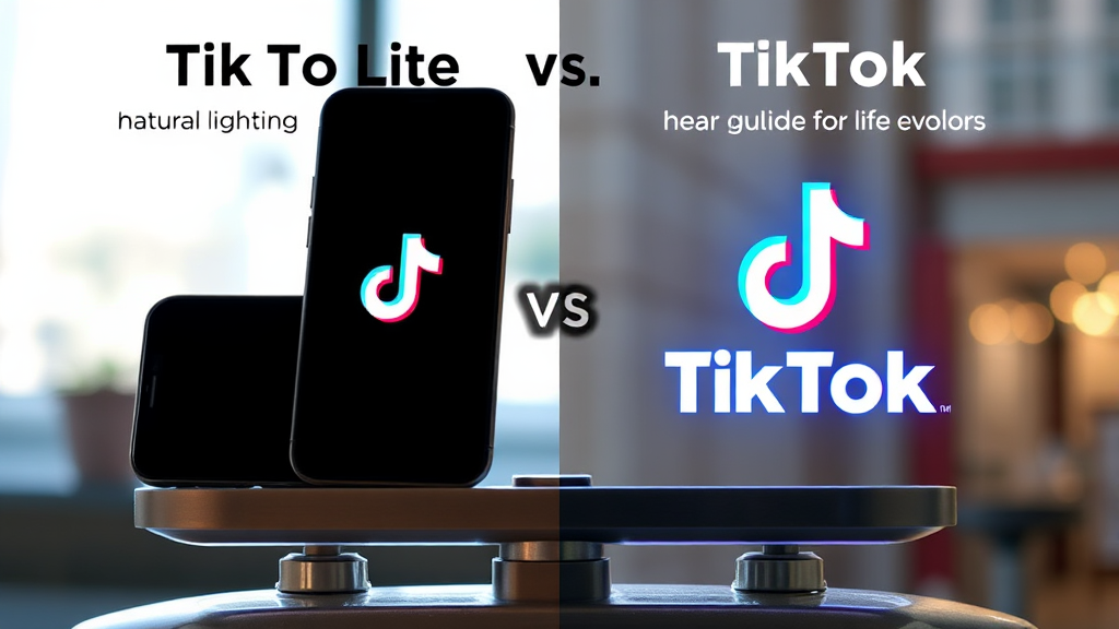틱톡 vs 틱톡 라이트 (realistic 스타일)