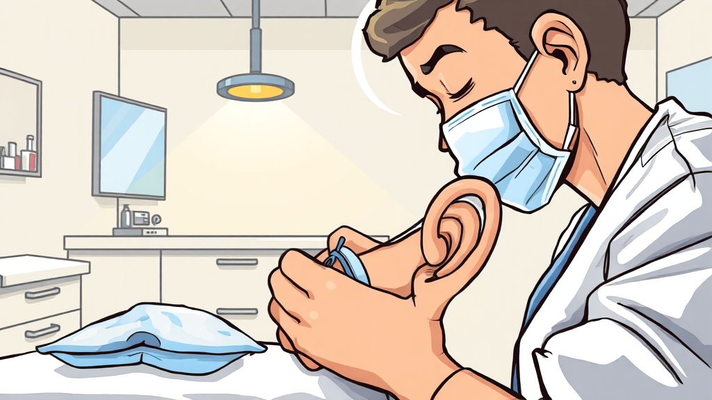 수술 과정과 후기 관리 (cartoon 스타일)