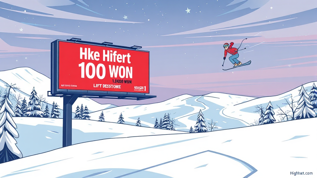스키장 개장 기념 프로모션 정보 (illustration 스타일)