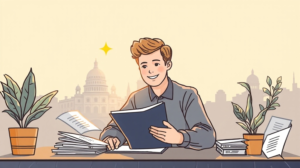 정책자금 신청 자격 및 절차 (illustration 스타일)