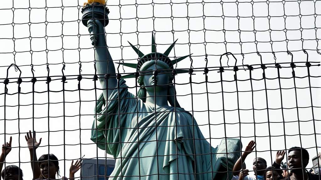 이민 정책 찬반 논쟁 (realistic 스타일)