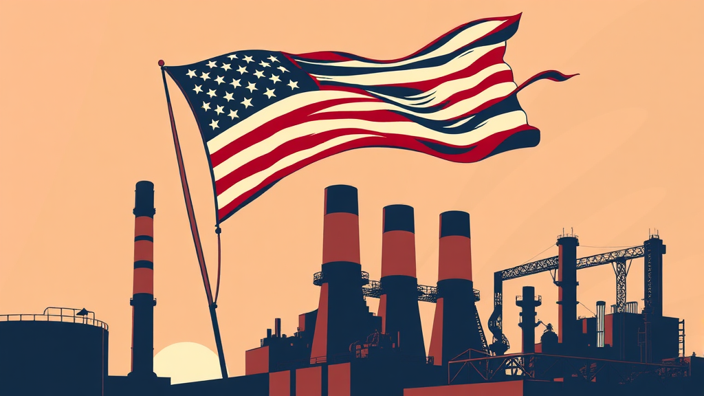 트럼프의 미국 제조업 부활 약속: 그 의미와 배경 (illustration 스타일)