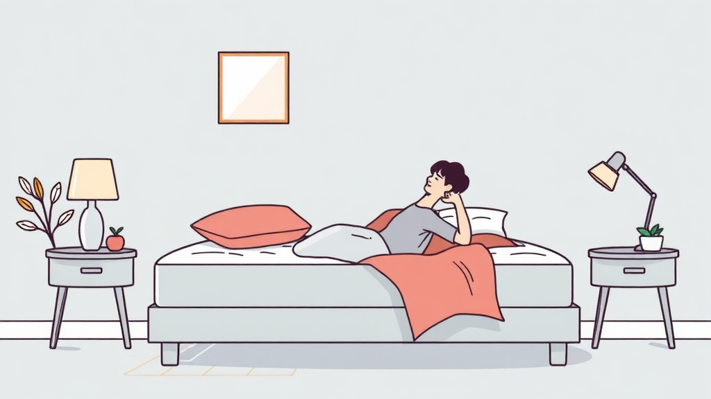 매트리스 높이와 허리 건강의 관계 (illustration 스타일)