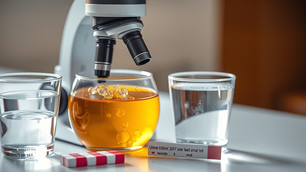 소변 건강 자가 체크 (realistic 스타일)