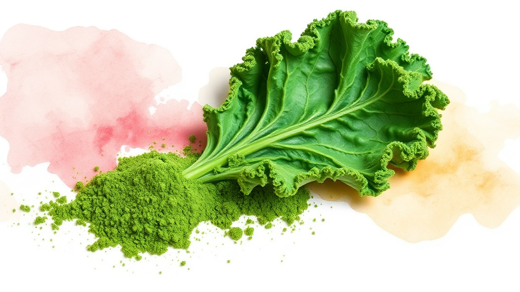 컬리케일 분말, 주요 영양 성분 (watercolor 스타일)