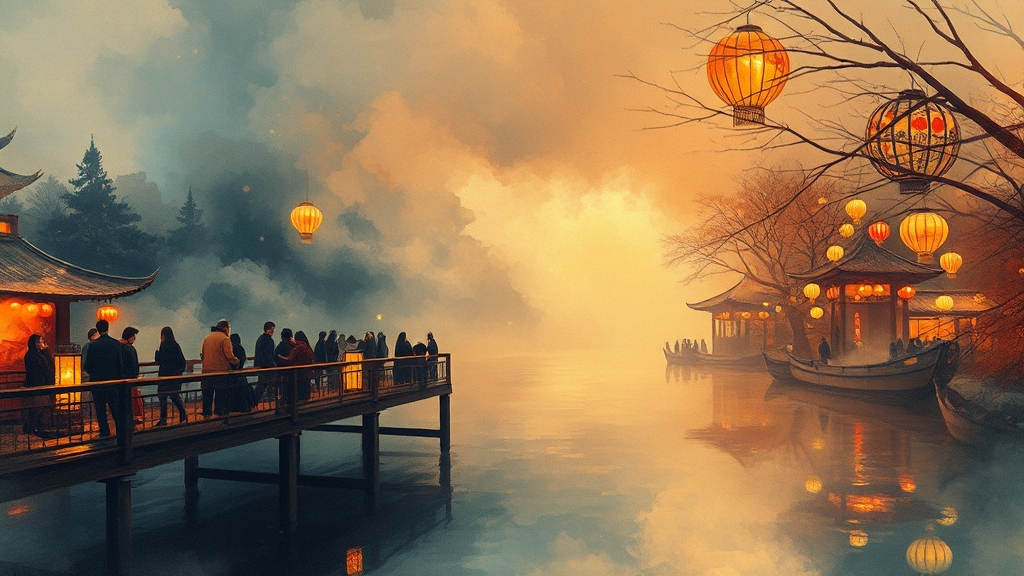 축제 일정, 장소 및 입장료 (watercolor 스타일)