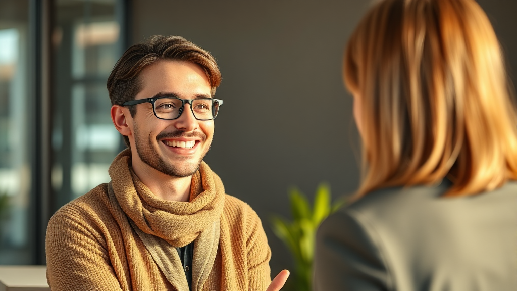 면접 상황별 적절한 인사 (realistic 스타일)