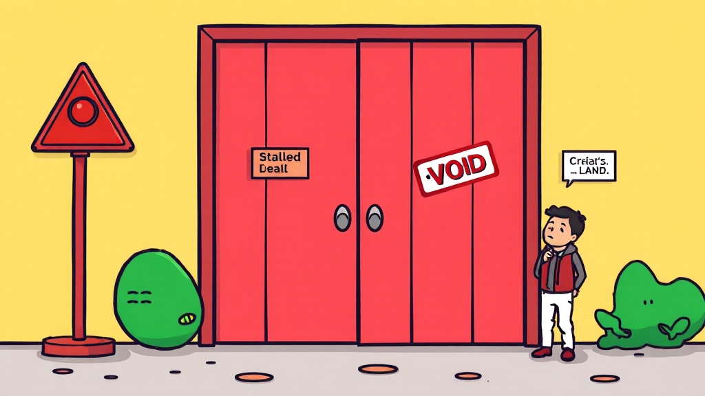 허가 없이 거래 시 제재 (cartoon 스타일)