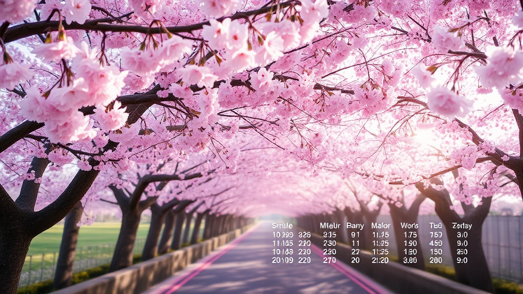 2026년 전국 주요 벚꽃 축제 일정 (watercolor 스타일)