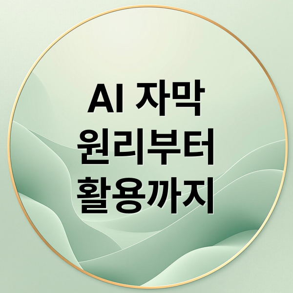AI 자막
원리부터
활용까지 (AI 영상 자막의 클릭률 향상 원리와 적용 방법 살펴보기)