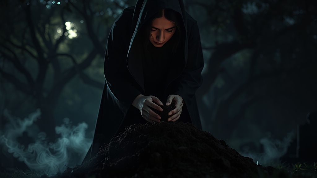 상황별 시체 꿈 해몽 (realistic 스타일)