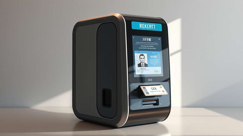 시간 절약! 무인발급기 이용 안내 (realistic 스타일)