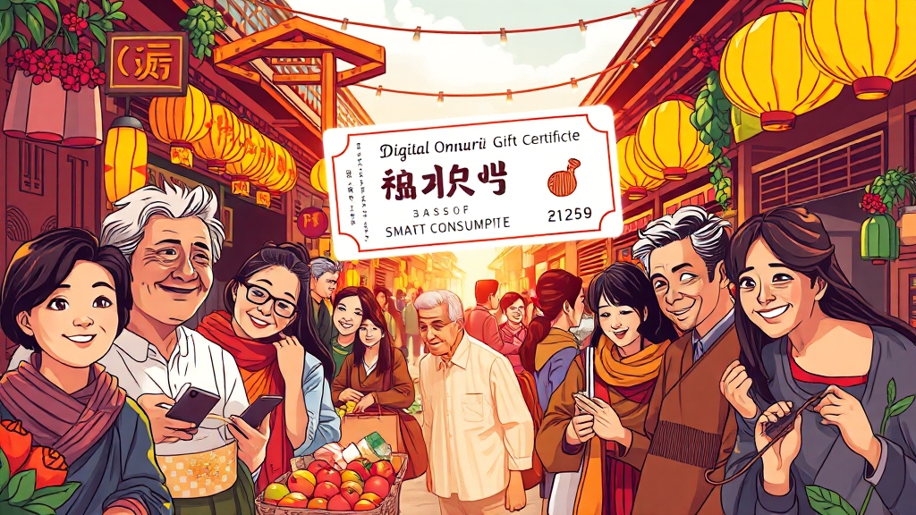 디지털 온누리상품권으로 스마트한 소비를! (illustration 스타일)