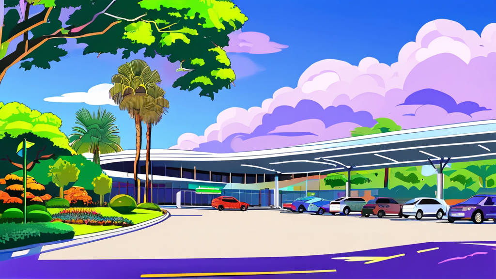 공식 주차장 예약의 현실: 만차의 벽 (cartoon 스타일)