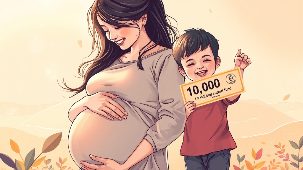 자녀 및 임산부 추가 지원 (illustration 스타일)