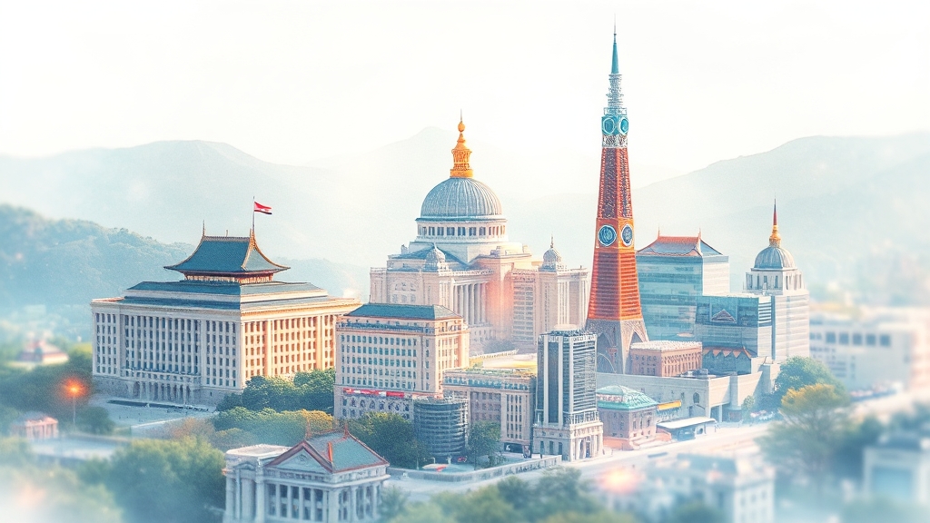 세종시 미래 비전과 분권 체계 (watercolor 스타일)