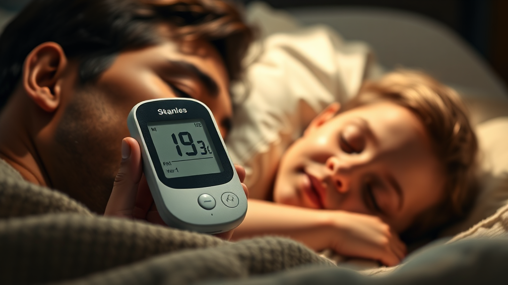 혈당 관리, 식단과 운동을 넘어선 수면의 중요성 (realistic 스타일)