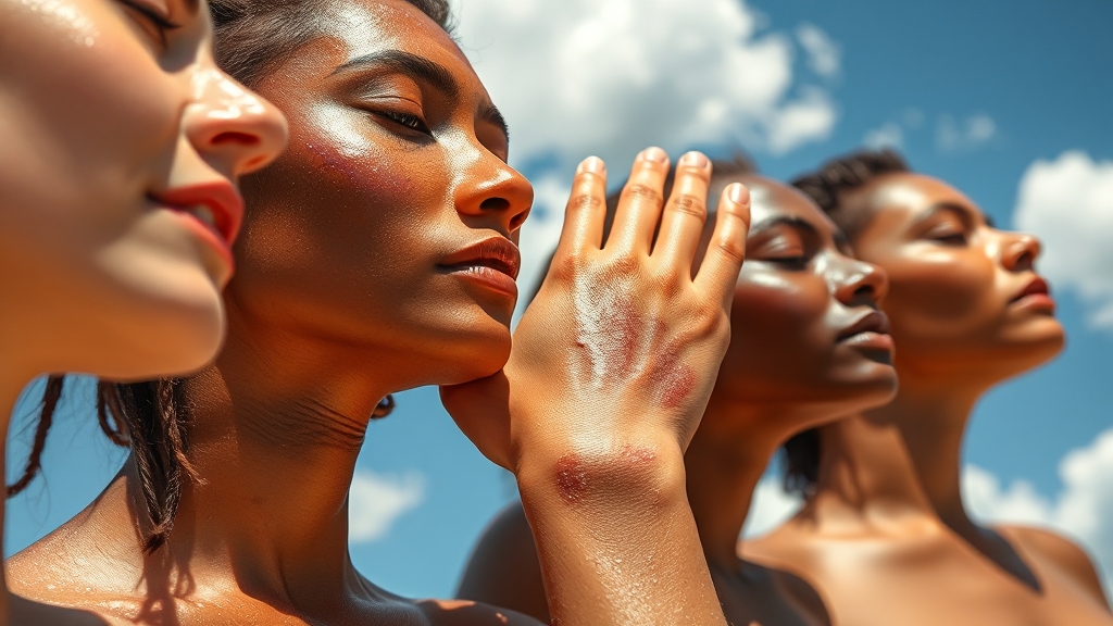 자외선 차단제 선택 가이드 (realistic 스타일)