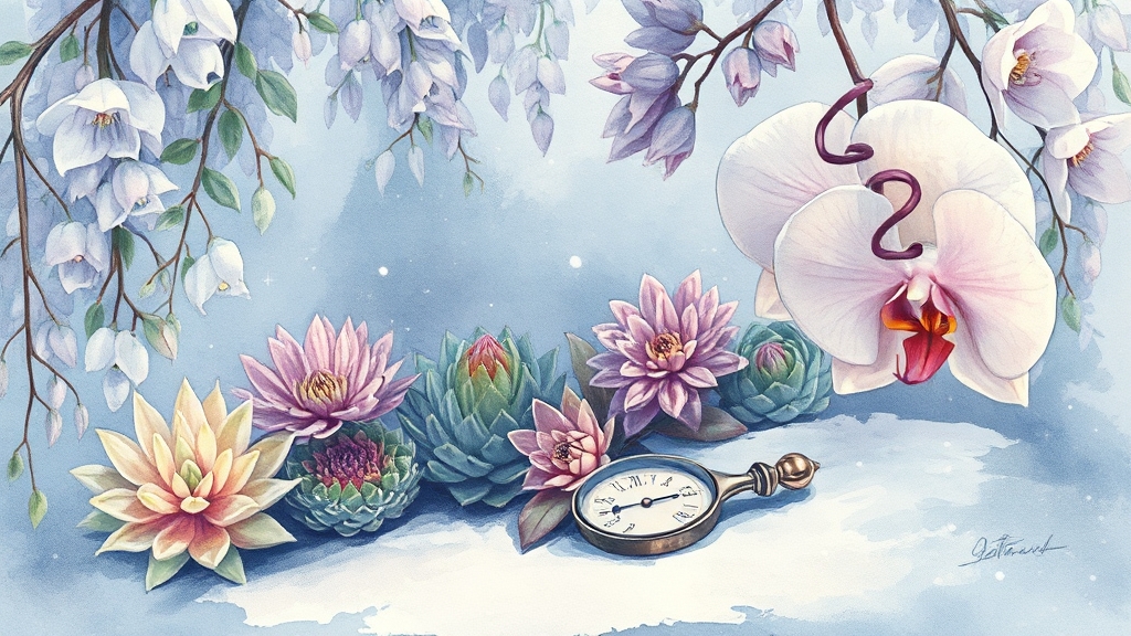 온도별 물주기 가이드 (watercolor 스타일)