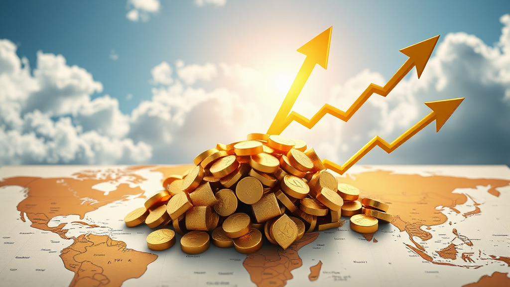 금값 상승 핵심 원인 (realistic 스타일)