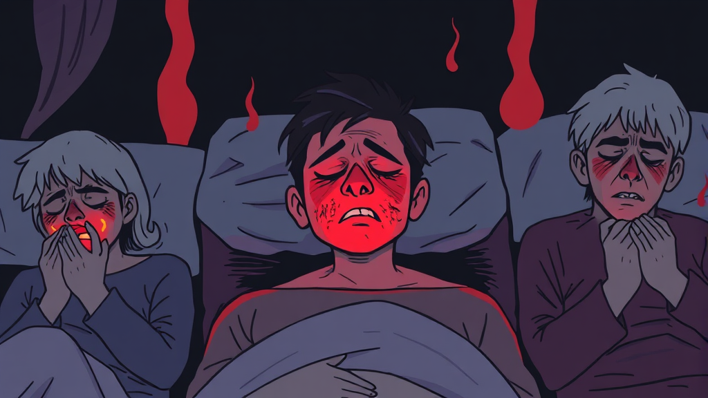 A형 독감 주요 증상 (illustration 스타일)