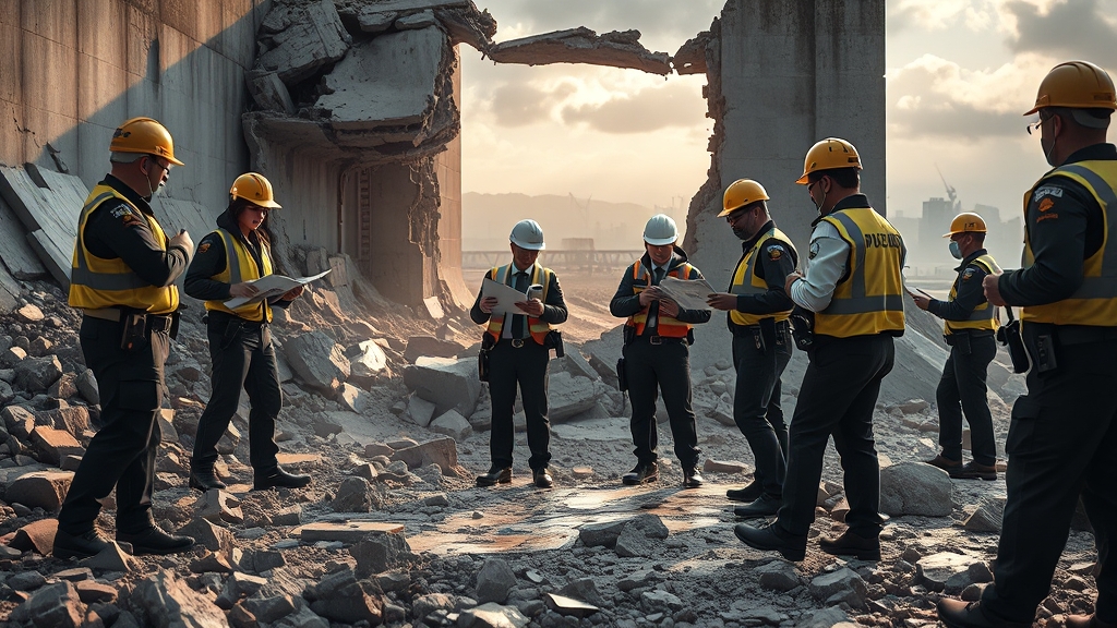 사고 수사 진행 상황 및 향후 계획 (realistic 스타일)