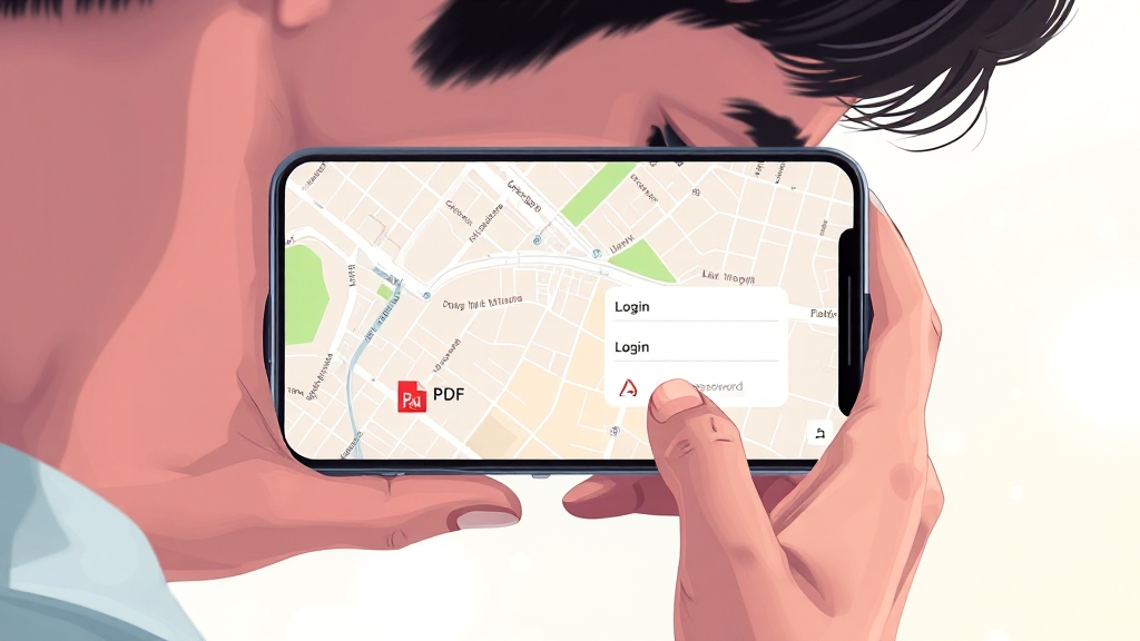 모바일 앱으로 간편하게 열람하기 (illustration 스타일)