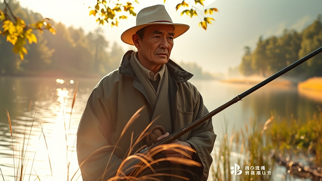 낚시가 주는 심리적 안정 (realistic 스타일)