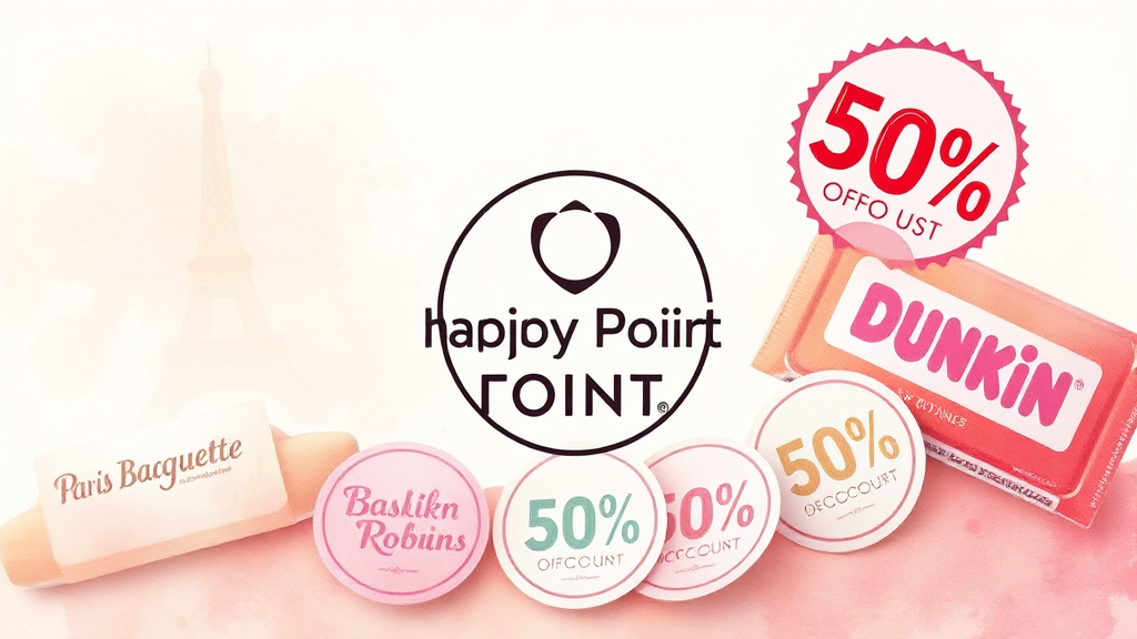 해피포인트 제휴 할인 및 프로모션, 알뜰 쇼핑의 지름길 (watercolor 스타일)
