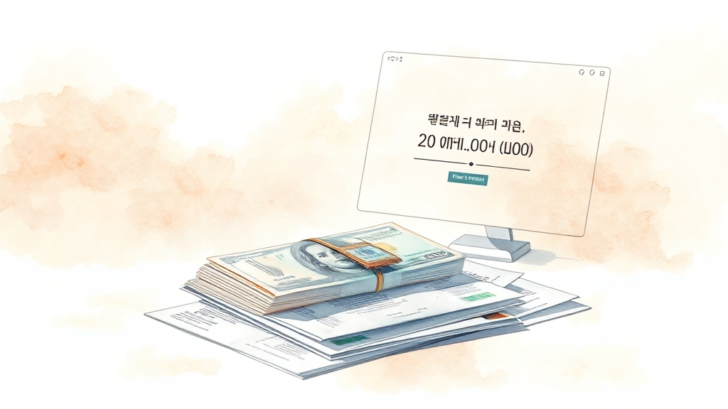 연말정산 시 이자소득 공제 방법 (watercolor 스타일)